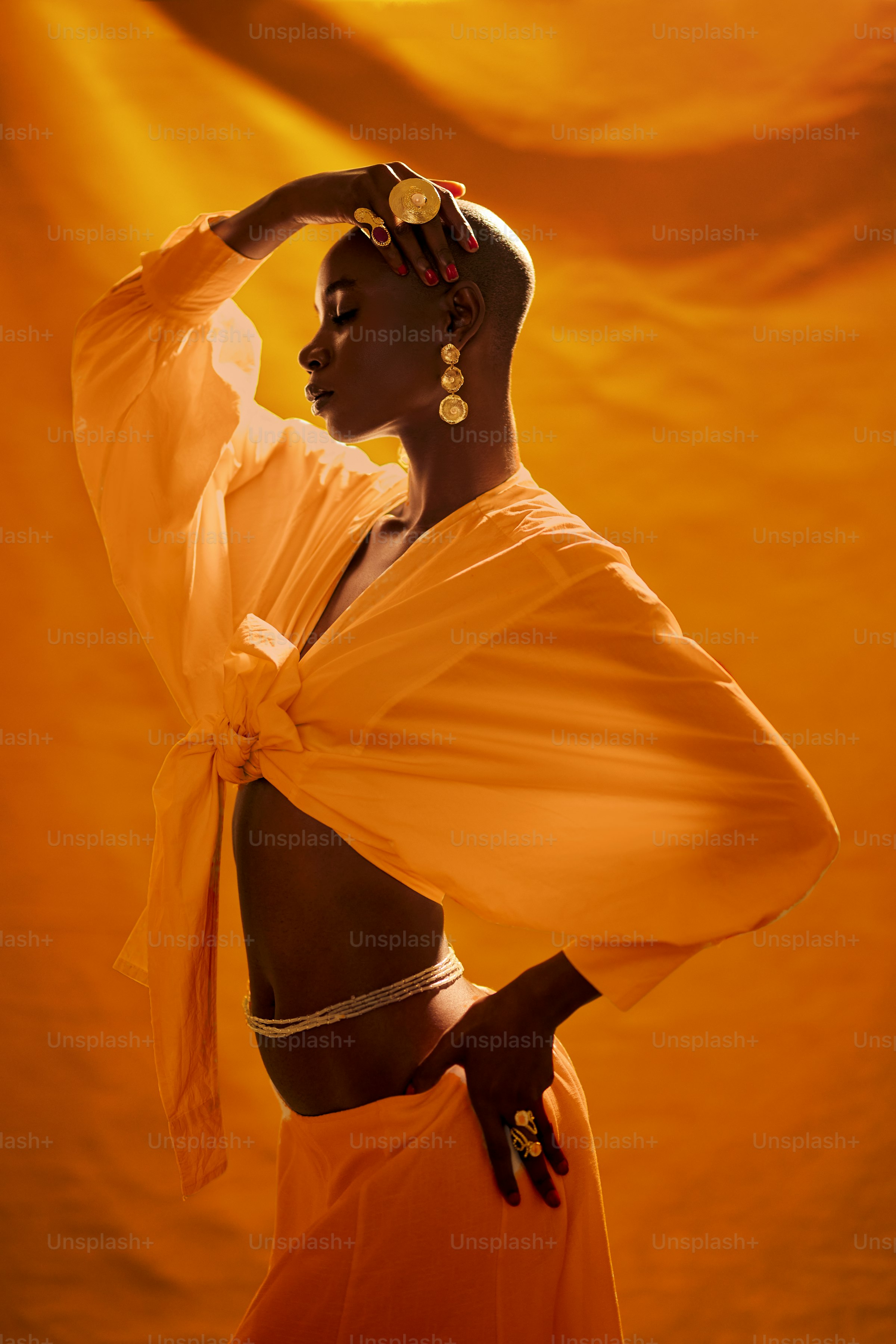 Fashion editorial portrait in soft natural light